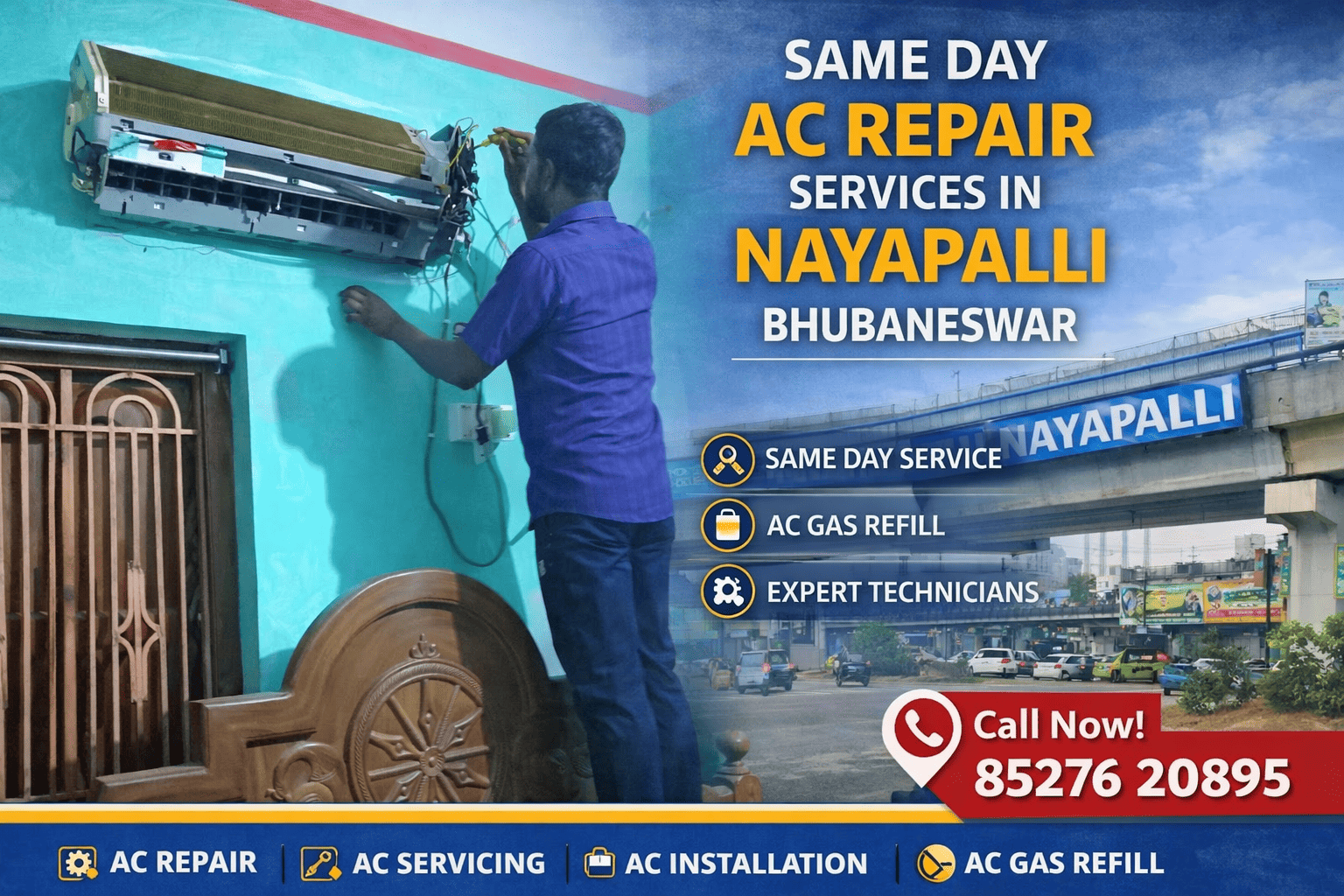 Same Day AC Repair Service in Nayapalli Bhubaneswar